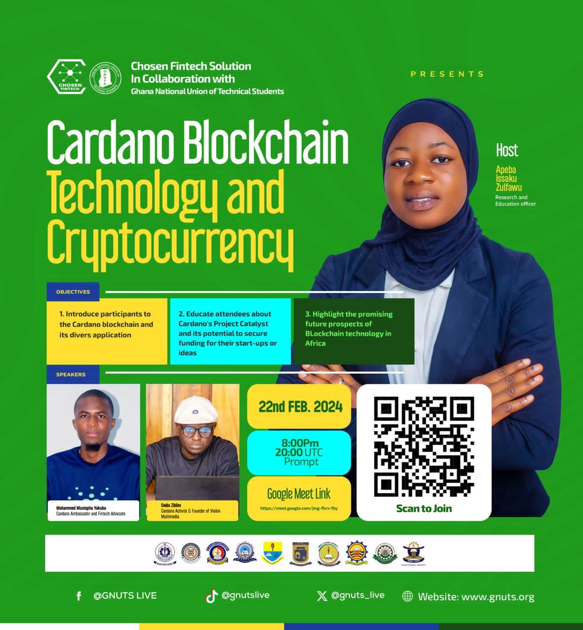 Cardano Online meetup with Ghana Technical University Students
